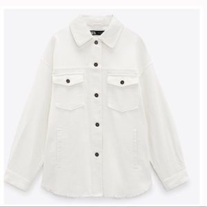 Zara corduroy cream overshirt small